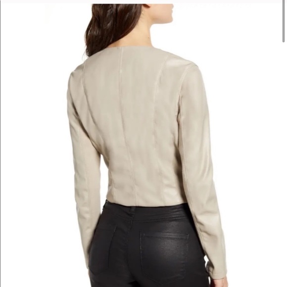 BlankNYC Cream Faux Leather Jacket - Picture 3 of 7